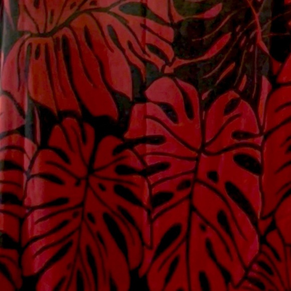 BURGUNDY + Red Palm Saturday Red + Black Modern Leaf Travel Blanket Towel Wrap - Picture 2 of 12